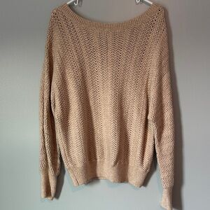 Nicole Miller Women's Beige Knit Sweater, L